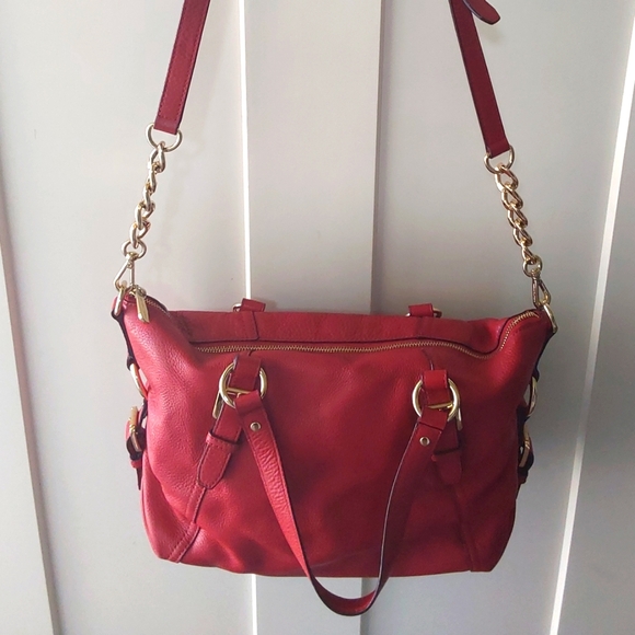 Michael Kors Red shoulder/crossbody - Picture 1 of 12
